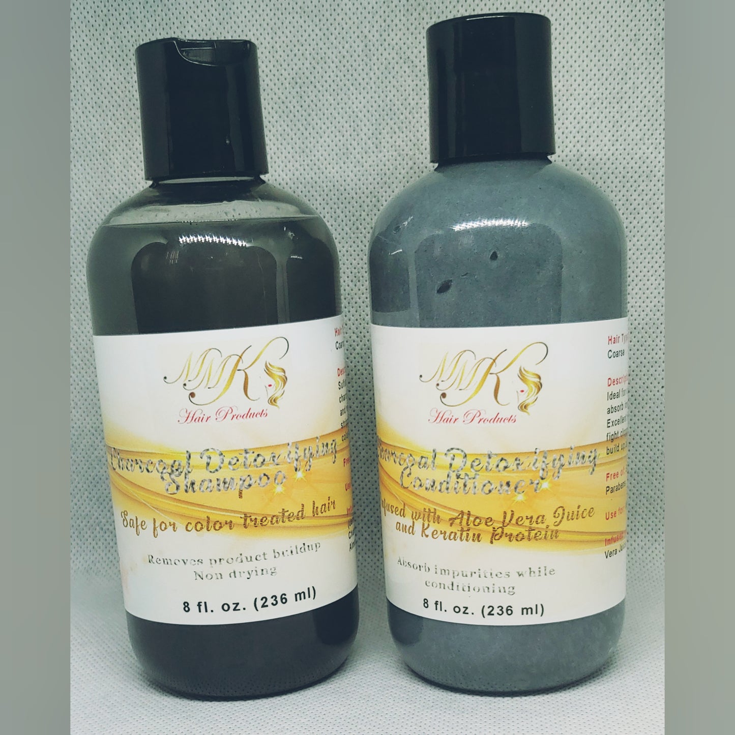 (Package I) Charcoal Detoxifying Shampoo and Charcoal Detoxifying Conditioner Combo